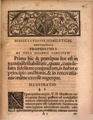 Diss. poster. de concionum forma, ad aedificationis scopum curatius componenda