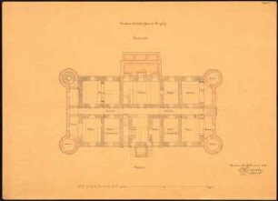 Herrenhaus, Gorzütz Umbau: Grundriss Keller; Maßstabsleiste