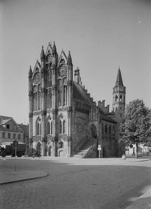 Tangermünde. Rathaus mit Schauwand, erbaut 1430 und 1480