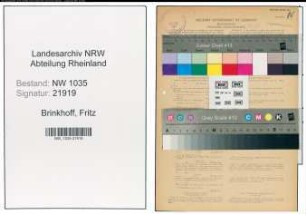 Entnazifizierung Fritz Brinkhoff , geb. 01.10.1891 (Steiger)