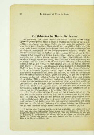 Die Bedeutung des Meeres für Europa