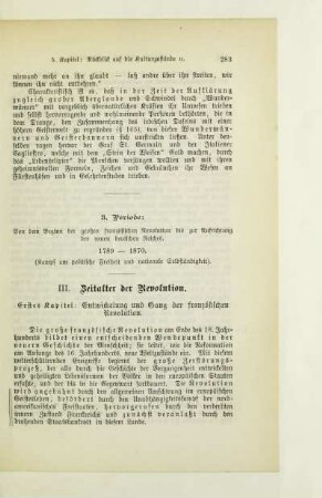 Erstes Kapitel: Entwickelung und Gang der französischen Revolution