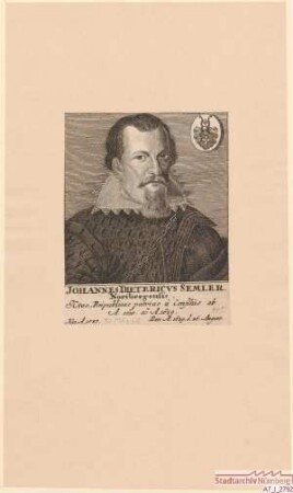 Johann Dietrich Semler, Nürnberger, Ratskonsulent; geb. 1587; gest. 26. August 1629