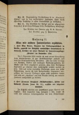 129 Anhang II.: Was mir andere Internierte erzählten.