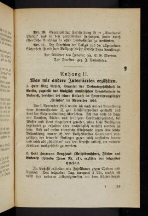 129 Anhang II.: Was mir andere Internierte erzählten.