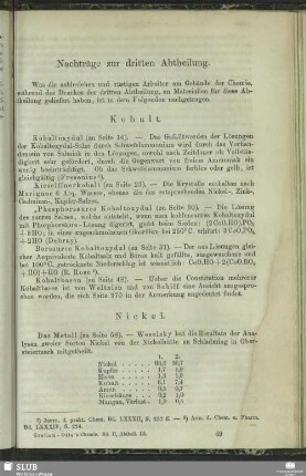 Nachträge zur dritten Abtheilung