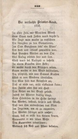 Der versuchte Priester-Raub. 1737