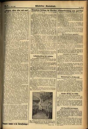 Zweite Ausgabe vom Mittwoch, den 06. Juli 1938.
