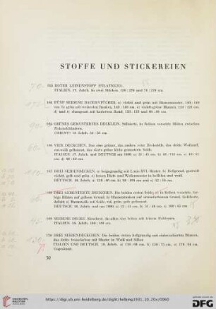 Stoffe und Stickereien (Nr. 163-203)