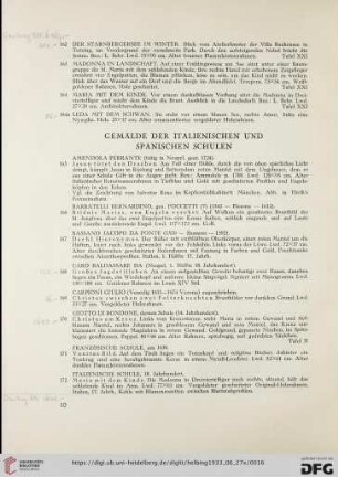 Gemälde der Italienischen und Spanischen Schulen 8nr. 165-196)