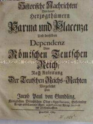 Geschichte des Herzogtums Parma und Piacenza