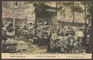 Ansichtskarte Konzertgarten "Schloss Hasenheide", koloriert [2/2]