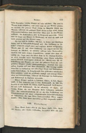 VIII. Borsäure.