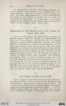 VII Das Grabmal Cecchino Braccis 1544