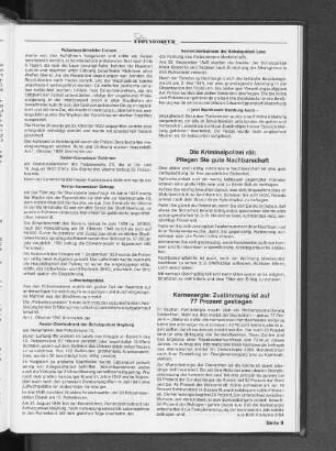 Die Kriminalpolizei rät: Pflegen Sie gute Nachbarschaft