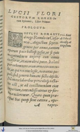 Lucii Flori De Gestis Romanorum