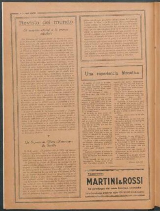 El auspicio oficial a la prensa española