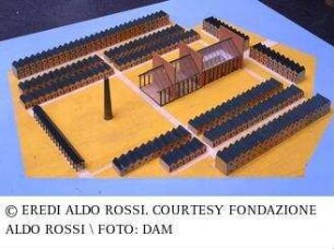 Studentenwohnheim in Chieti - Präsentationsmodell der Gesamtanlage