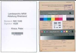 Entnazifizierung Peter Kraus , geb. 09.03.1893 (Vertreter)