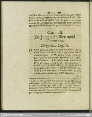 Cap. III. De Judicio duellico apud Germanos
