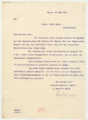 Brief an Fritz Meyer : 18.05.1914