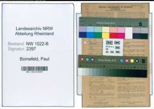 Entnazifizierung Paul Bornefeld , geb. 13.02.1896 (Bankbeamter)