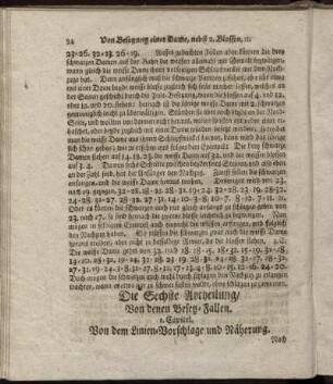 Die Sechste Abtheilung/ Von denen Besetz-Fallen.