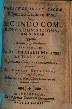De Secundo Communicationis Idiomatum Genere