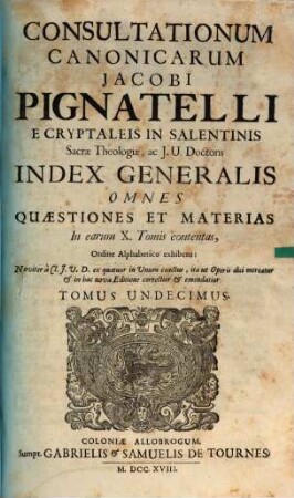 Consultationes Canonicae. 11