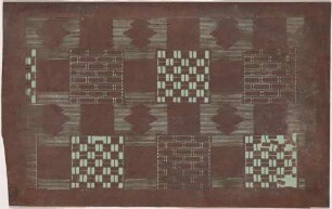 Katagami - Quadrate mit geometrischen Mustern