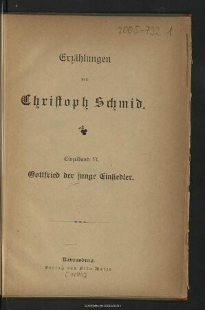 Gottfried, der junge Einsiedler