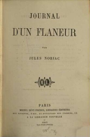 Journal d'un Flâneur