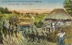 Unsere Feldgrauen in den besetzten Gebieten Rußlands.
