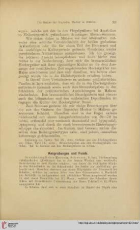 Ausgrabungen und Funde