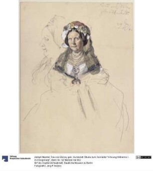 Frau von Bülow, geb. Humboldt. Studie zum Gemälde "Krönung Wilhelms I. in Königsberg"