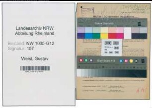 Entnazifizierung Gustav Weist , geb. 25.04.1899 (Werksleiter)