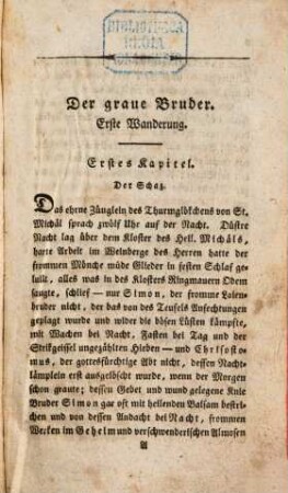 Leben, Thaten und Schiksale Simon Schachtelmanns des Wanderers, 1