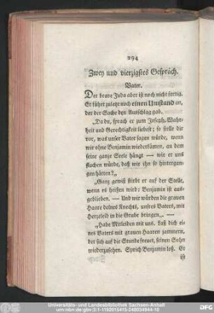 Zwey und vierzigstes Gespräch.