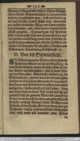 XI. Von der Schwindsucht