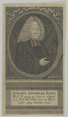 Bildnis des Iohann Andreas Danz