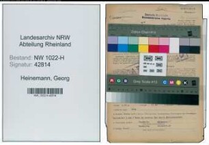 Entnazifizierung Georg Heinemann , geb. 11.09.1892 (Lokfuehrer)