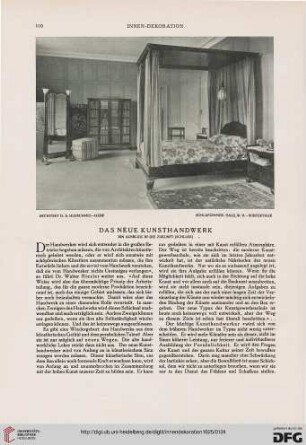 36: Das neue Kunsthandwerk, [2] : ein Ausblick in die Zukunft