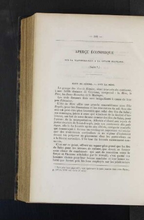 Apercu economique