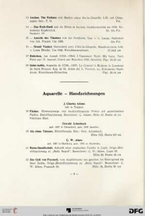 Aquarelle – Handzeichnungen (Nr. 19-47)