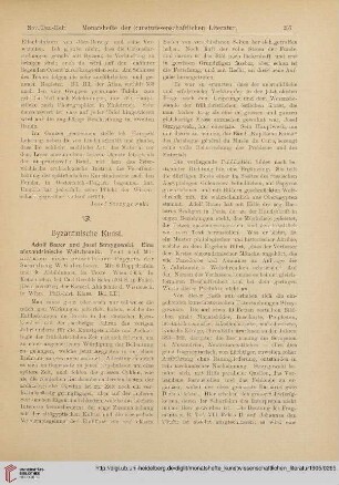 [Rezension von: Adolf Bauer, Josef Strzygowski, Eine alexandrinische Weltchronik. Text und Miniaturen eines griechischen Papyrus der Sammlung W. Goleniscev]