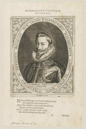 Bildnis des Maximilianvs, Svperiorioris ac Inferioris Bavariae Dvx