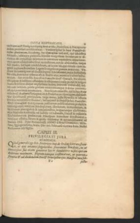 Caput II. Privilegia Et Iura Academiae.
