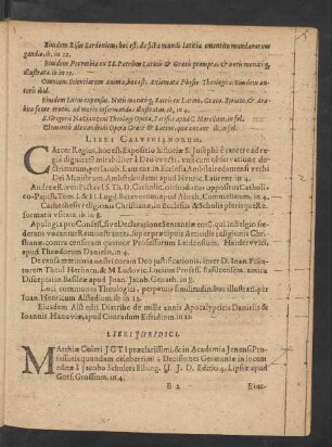 Libri Calvinianorum.