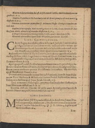 Libri Calvinianorum.