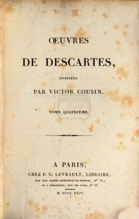 Oeuvres de Descartes, 4